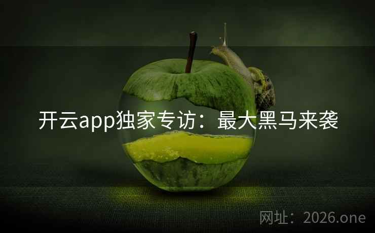 开云app独家专访:最大黑马来袭 开云app独家专访:最大黑马来袭