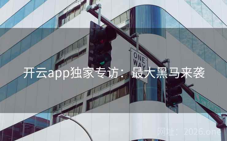 开云app独家专访:最大黑马来袭 开云app独家专访:最大黑马来袭